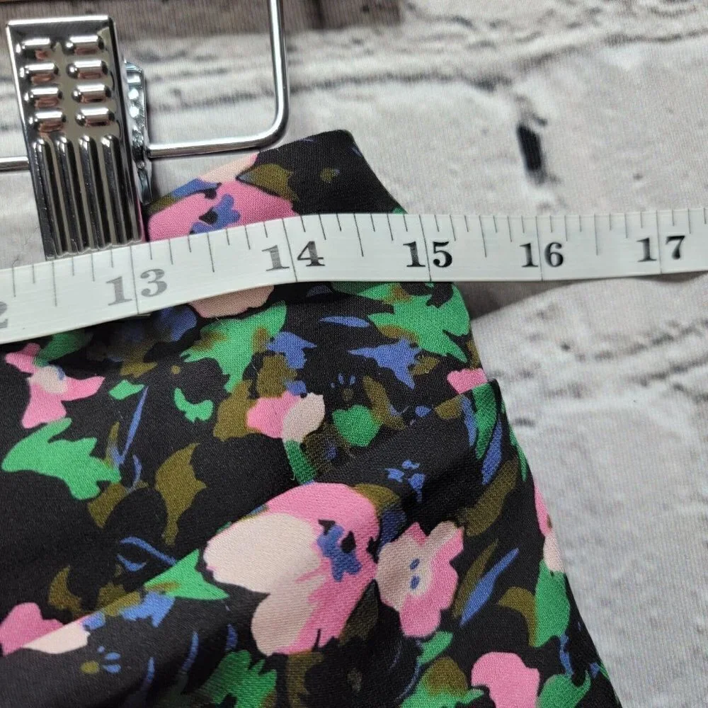 Veronica Beard Violet‎ Painted Ruched 100% Silk Mini Skirt Size 8